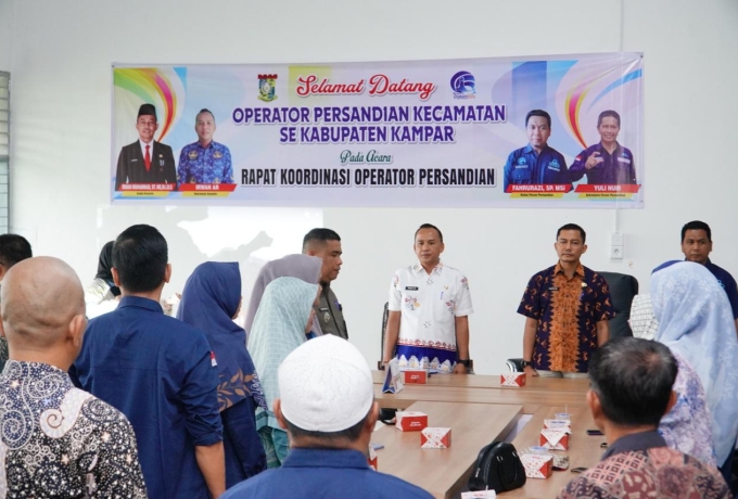 Dinas Kominfo Kampar Gelar Rapat Koordinasi Operator Persandian Kecamatan Se-Kabupaten Kampar