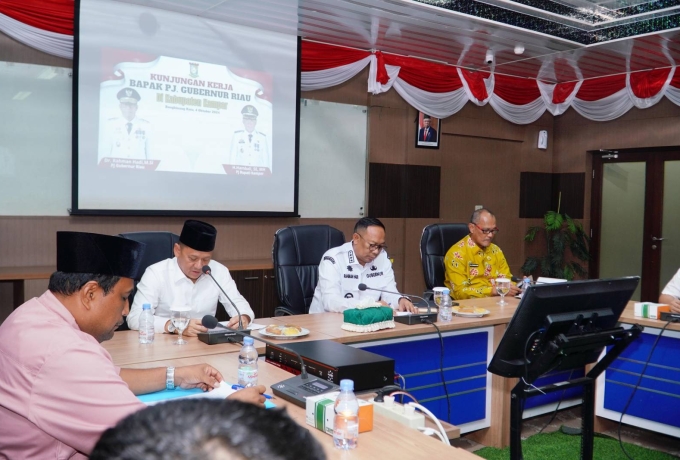 Pj Bupati Kampar Sambut Kunker Perdana Pj Gubernur Riau Rahman Hadi