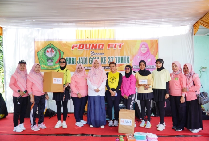 Senam Pound Fit Meriahkan HUT GOW Yang Ke-37 Kabupaten Kampar