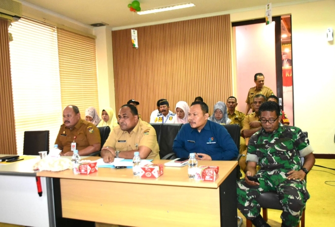 Asisten II Suhermi Wakili Pj Bupati Kampar Ikuti Rakor Inflasi Secara Virtual