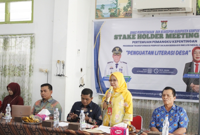 Kuatkan Literasi, Dispersip Kampar Gelar Stakeholder Meeting