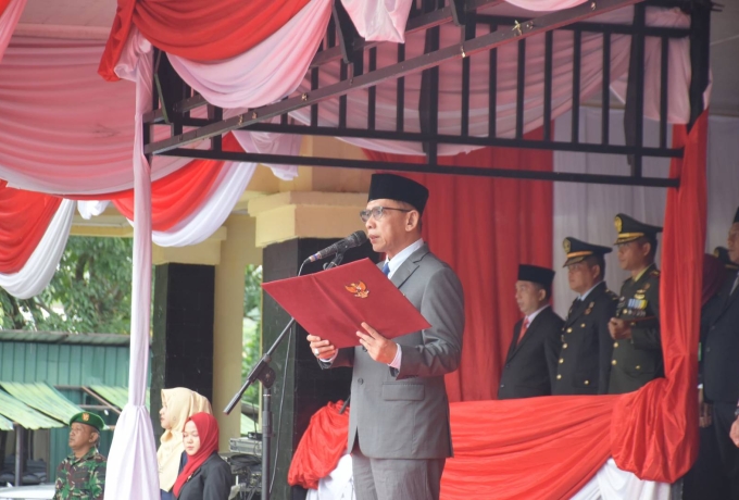 Upacara Peringatan Hari Pahlawan Tingkat Kabupaten Kampar 2024, Azwan : Momentum mengenang Jasa Para Pahlawan