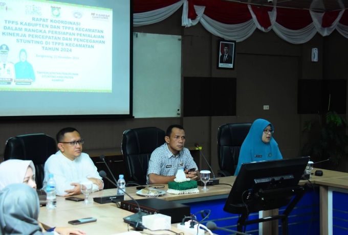 TPPS Kampar Gelar Rapat Koordinasi Penilaian Kinerja dan Pencegahan Stunting