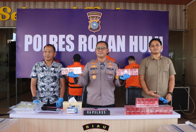 Polres Rokan Hulu Ungkap Tiga Kasus Dalam Press Release