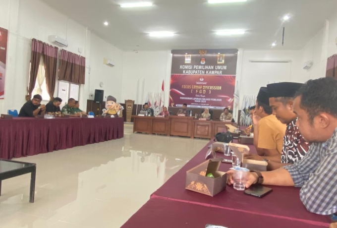 KPU Kampar Evaluasi Tahapan Pilkada Tahun 2024 Lalu