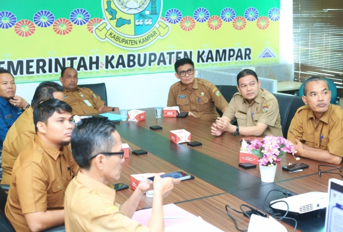 Pemkab Kampar Ikuti Rakor Pengendalian Inflasi Bersama Kemendagri Secara Daring