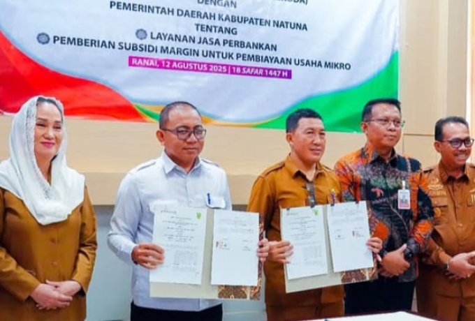 Bupati Natuna dan BRK Syariah Sepakat Dukung UMKM Lewat Pembiayaan Bersubsidi