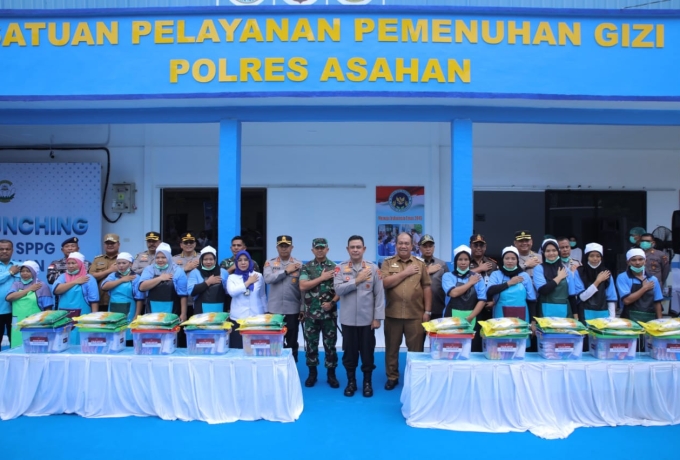 Kapolda Sumut dan Bupati Asahan Resmikan Grand Launching Operasional SPPG Polres Asahan