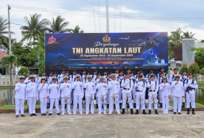 Lanal Ranai Gelar Upacara HUT ke-80 TNI Angkatan Laut