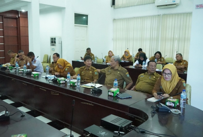 Bupati Asahan Bersama Forkopimda Ikuti Rakor Pengendalian Inflasi 2025