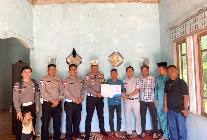 Gerak Cepat Satlantas Polres Natuna, Santunan Korban Kecelakaan Anak di Cemaga Utara Tersalurkan dalam 3 Hari