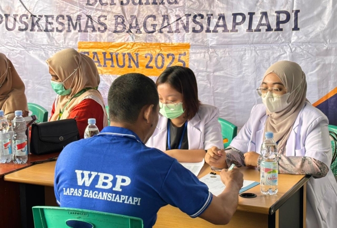 Cegah Dini HIV, Lapas Bagansiapiapi Gelar Skrining Kesehatan