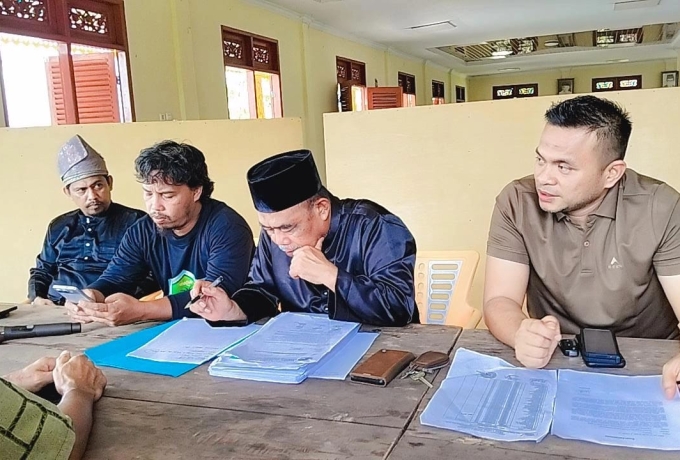 LAMR Inhu Bersama Tameng Adat Terima Pengaduan Penyerobotan Lahan di Lubuk Batu Jaya Inhu-Riau