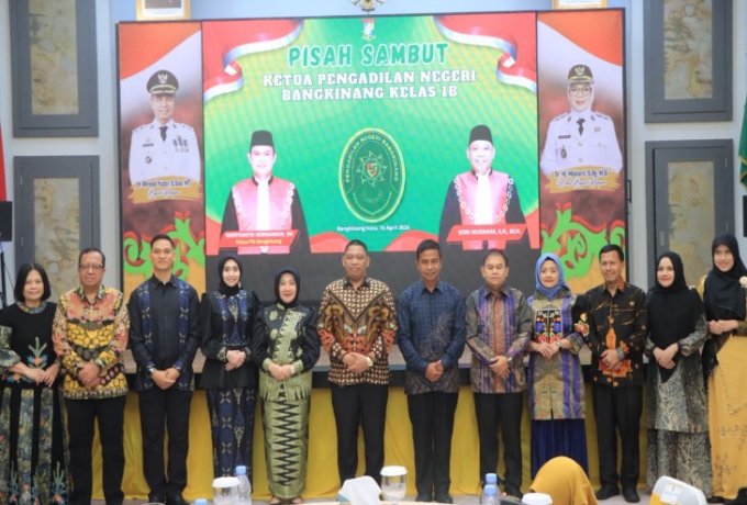 Pemkab Kampar Perkuat Sinergi, Bupati Hadiri Pisah Sambut Ketua PN Bangkinang