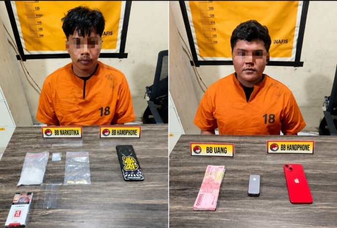 Polres Inhil Ungkap Kasus Narkotika, Dua Tersangka Diamankan dengan Barang Bukti Shabu dan Ekstasi