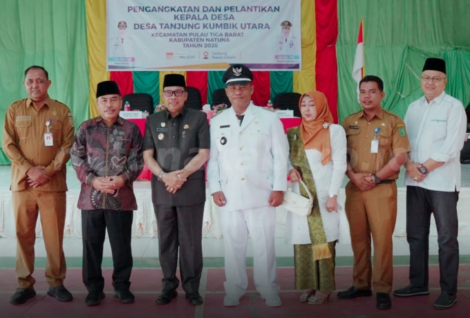 Kades Baru Tanjung Kumbik Utara Dilantik, Pemkab Natuna Dorong Sinergi Pembangunan Desa
