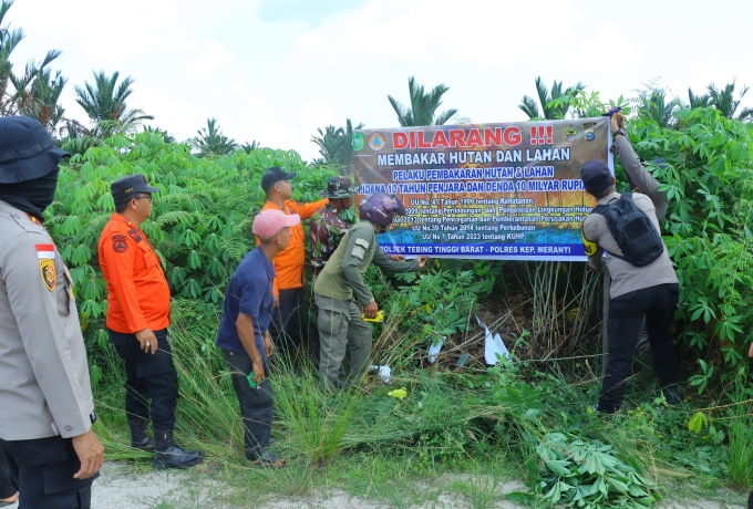 Polres Kepulauan Meranti Gelar Mitigasi Karhutla Terpadu di Tanjung Peranap Antisipasi Super El Nino 2026