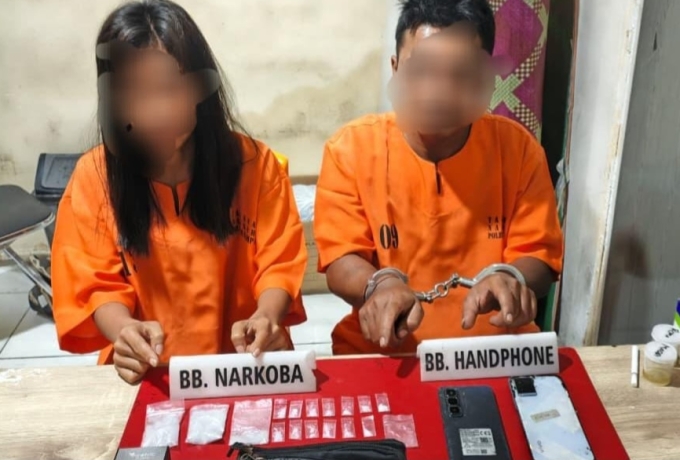Satresnarkoba Polres Kampar Bongkar Peredaran Sabu yang Dikendalikan Sejoli