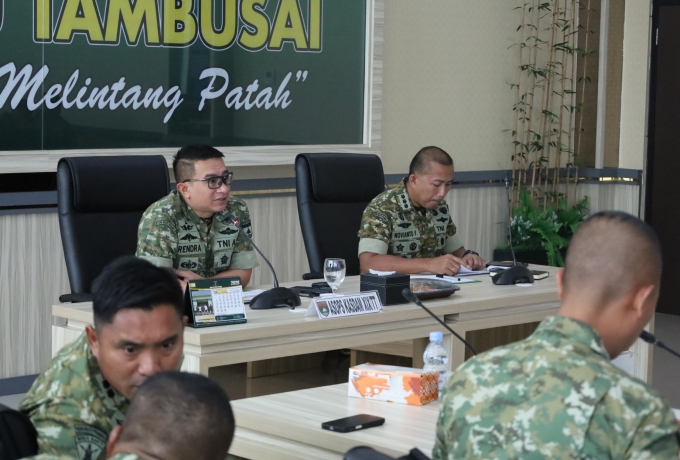 Kodam XIX Tuanku Tambusai Pastikan Satgasyon 132/Bima Sakti Siap Tugas, Asops Tekankan Disiplin dan Profesionalisme