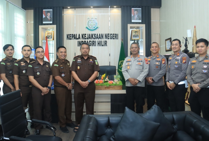 Polres Indragiri Hilir Pererat Sinergitas dengan Kejaksaan Negeri Inhil pada Hari Bakti Adhyaksa ke-66