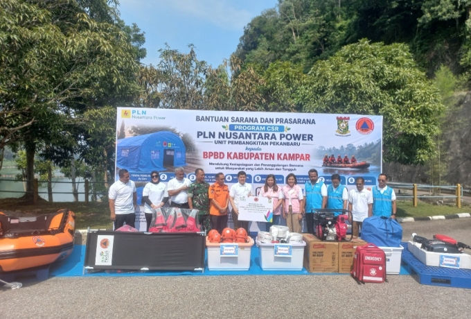 PLN Nusantara Power Perkuat Kesiapsiagaan Bencana, BPBD Kampar Terima Bantuan CSR