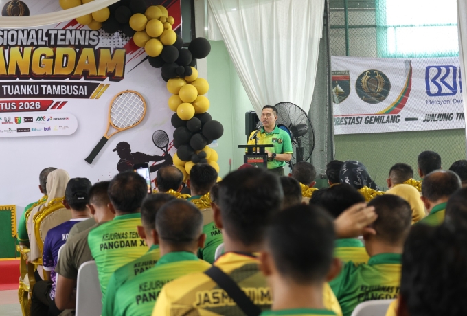 Pangdam XIX Tuanku Tambusai Tutup Kejurnas Tenis, Tekankan Sportivitas
