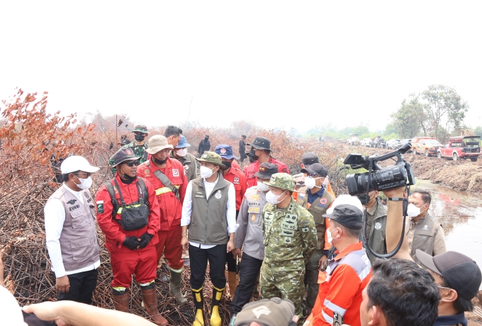 Pangdam XIX Tuanku Tambusai Turun Langsung, Pantau Penanganan Karhutla di Pelalawan
