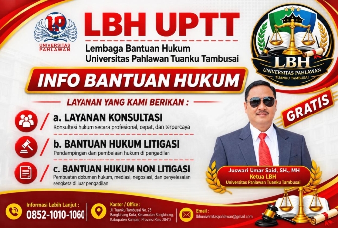 Juswari Umar Said Ditunjuk sebagai Ketua LBH Universitas Pahlawan, Siap Berikan Bantuan Hukum Gratis bagi Masyarakat Tidak Mampu