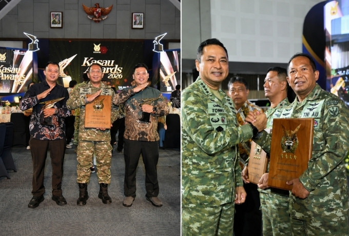 Natuna Bersinar di Kasau Awards 2026, Danlanud RSA dan Dua Media Binaan Raih Penghargaan di Tingkat Nasional