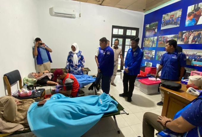Darah Demokrat untuk Ibu Pertiwi, DPC Demokrat Kampar Gelar Donor Darah