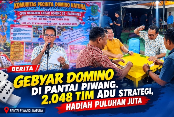 2.048 Tim Serbu Pantai Piwang, Domino KPDN-PORDI Rebut Hadiah Puluhan Juta