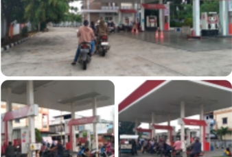 Polres Kepulauan Meranti dan jajarannya Monitoring BBM : Antrean Normal, Stok Aman