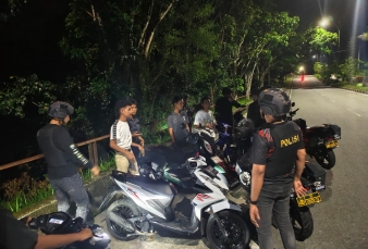 Tim Raga Res Kampar Gelar Patroli Malam di Bangkinang