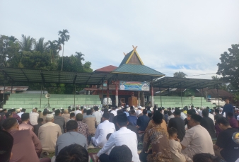 Idul Adha di Pasar Kuok, Khatib Ajak Umat Teladani Pengorbanan dan Keikhlasan