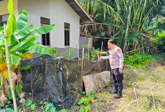 Kapolsek Gas dan Kades Pantau Ketahanan Pangan