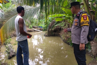 Bhabinkamtibmas Polsek Keritang Sambangi Kolam Patin, Kuatkan Ketahanan Pangan dan Ekonomi Warga
