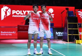 Raymond Indra/Nikolaus Joaquin Bidik Gelar Juara Polytron Indonesia Open 2026