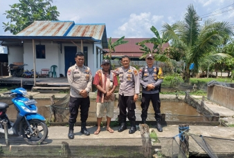 Polres Indragiri Hilir Turun ke Lorong Bunga Padi, Kawal Program Pekarangan Pangan Bergizi 