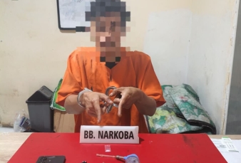 Satresnarkoba Polres Kampar Tangkap Pengguna Sabu di Salo