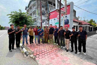 Diskominfotik Bengkalis Tinjau Titik Perapian Kabel Fiber Optik
